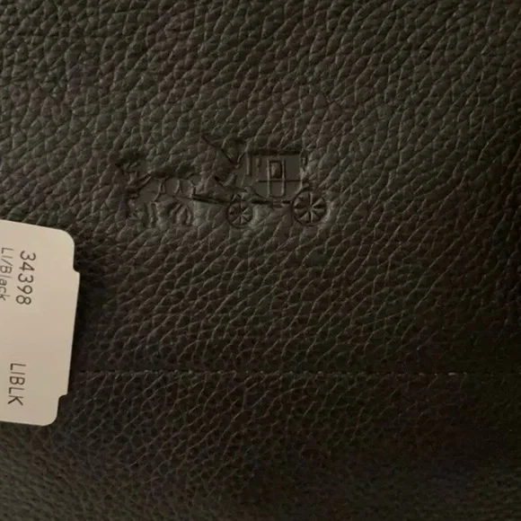 NWT Coach Whiplash Black Leather Tatum Satchel Bag w/ Gold Accents Retail $550 - Picture 10 of 12